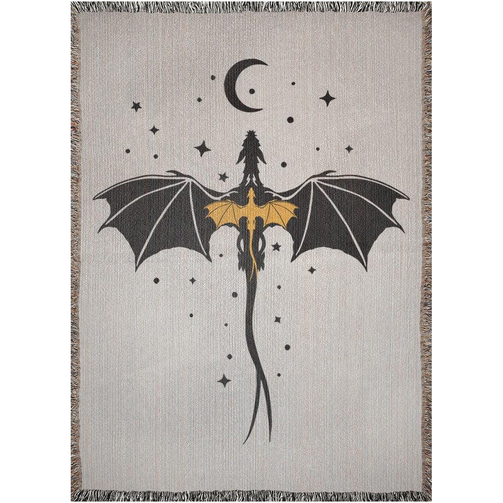 Bookish Dragon Woven Blanket