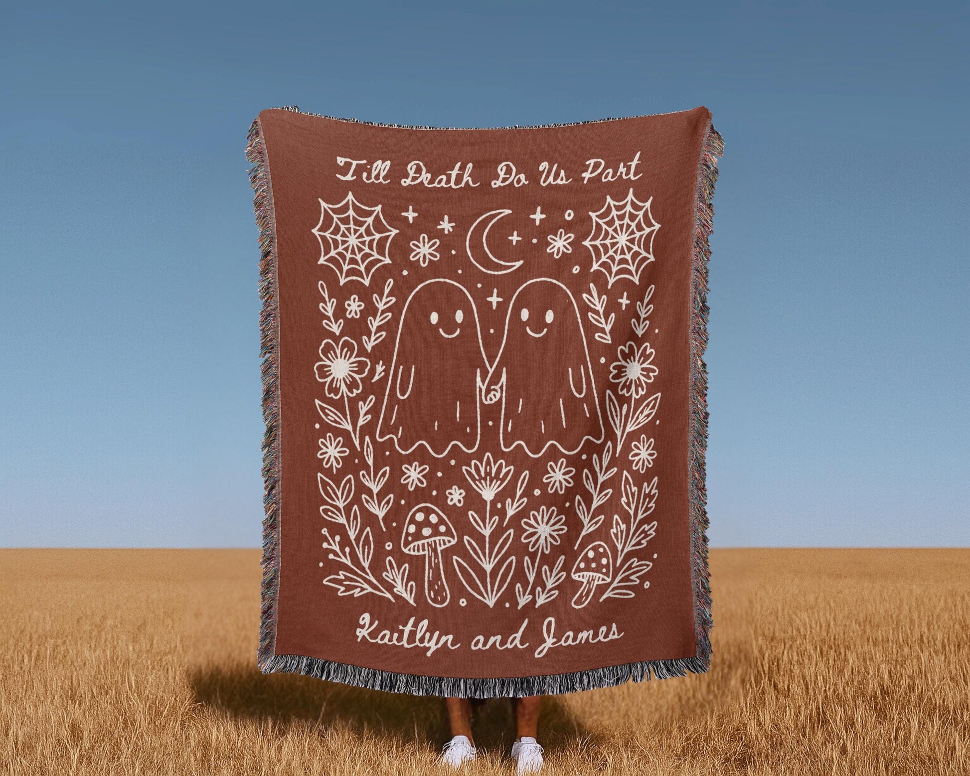Til Death Do Us Ghost Wedding Gift - Oh Happy Blankets