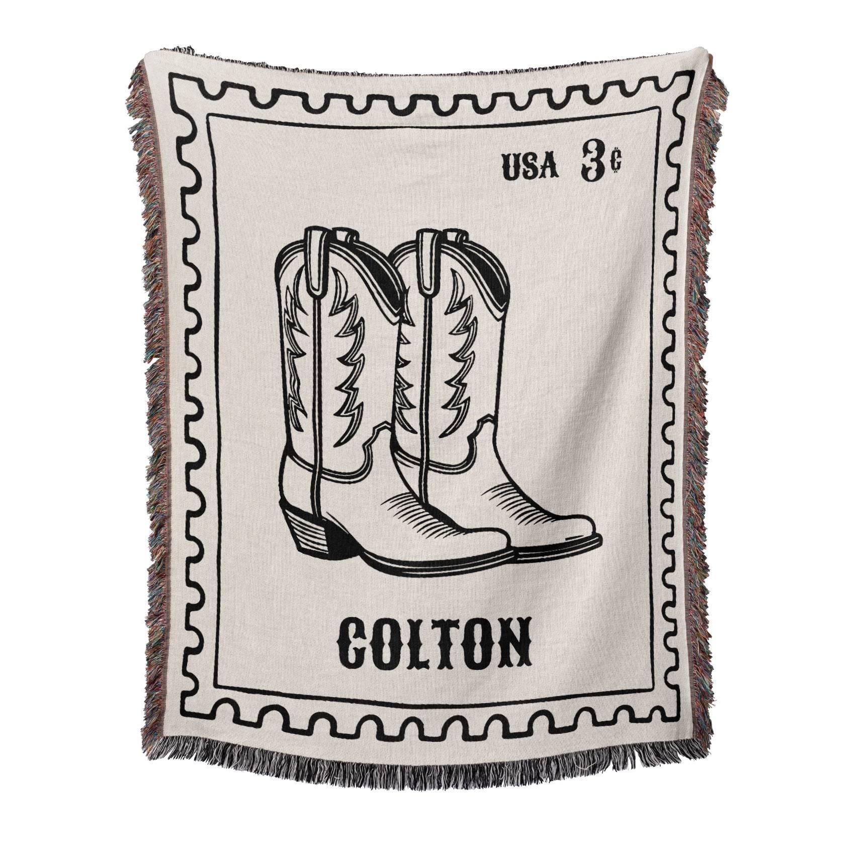 Cowboy Boots Custom Woven Blanket - Oh Happy Blankets