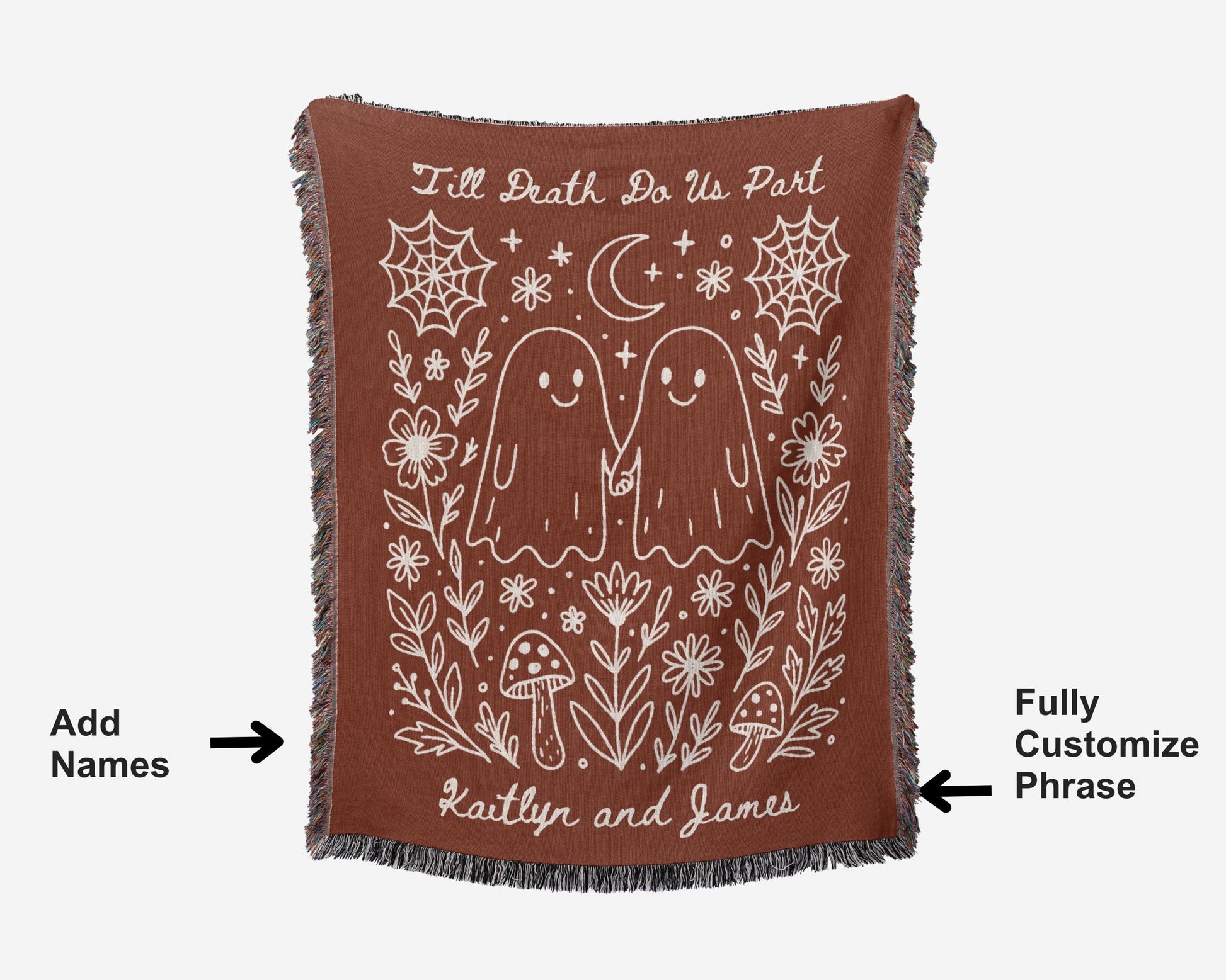 Til Death Do Us Ghost Wedding Gift - Oh Happy Blankets