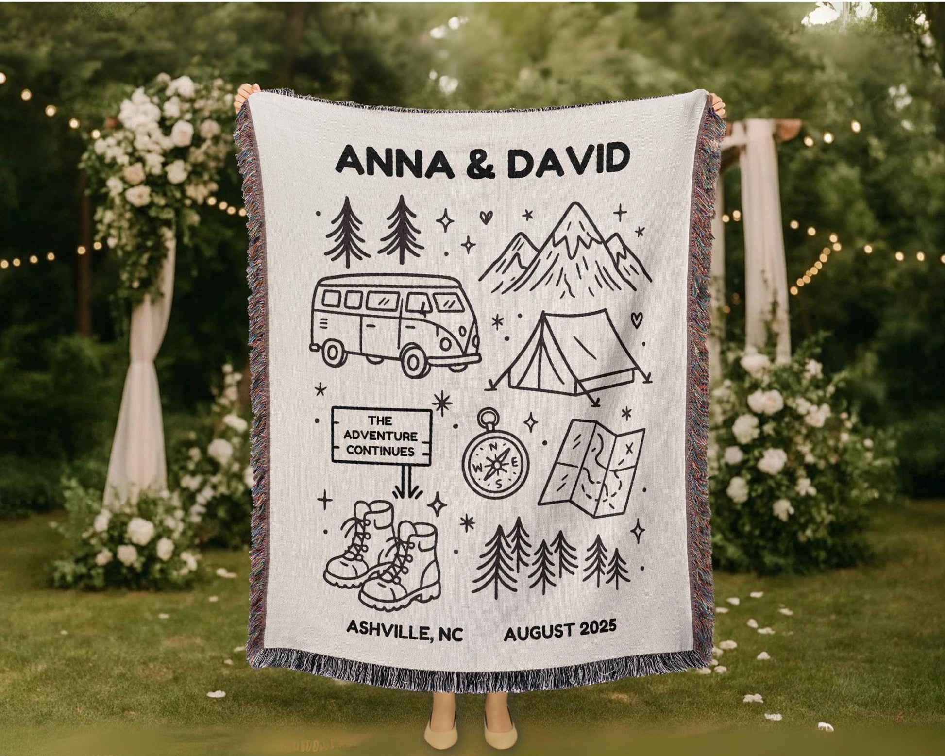 National Park Wedding Woven Blanket - Oh Happy Blankets