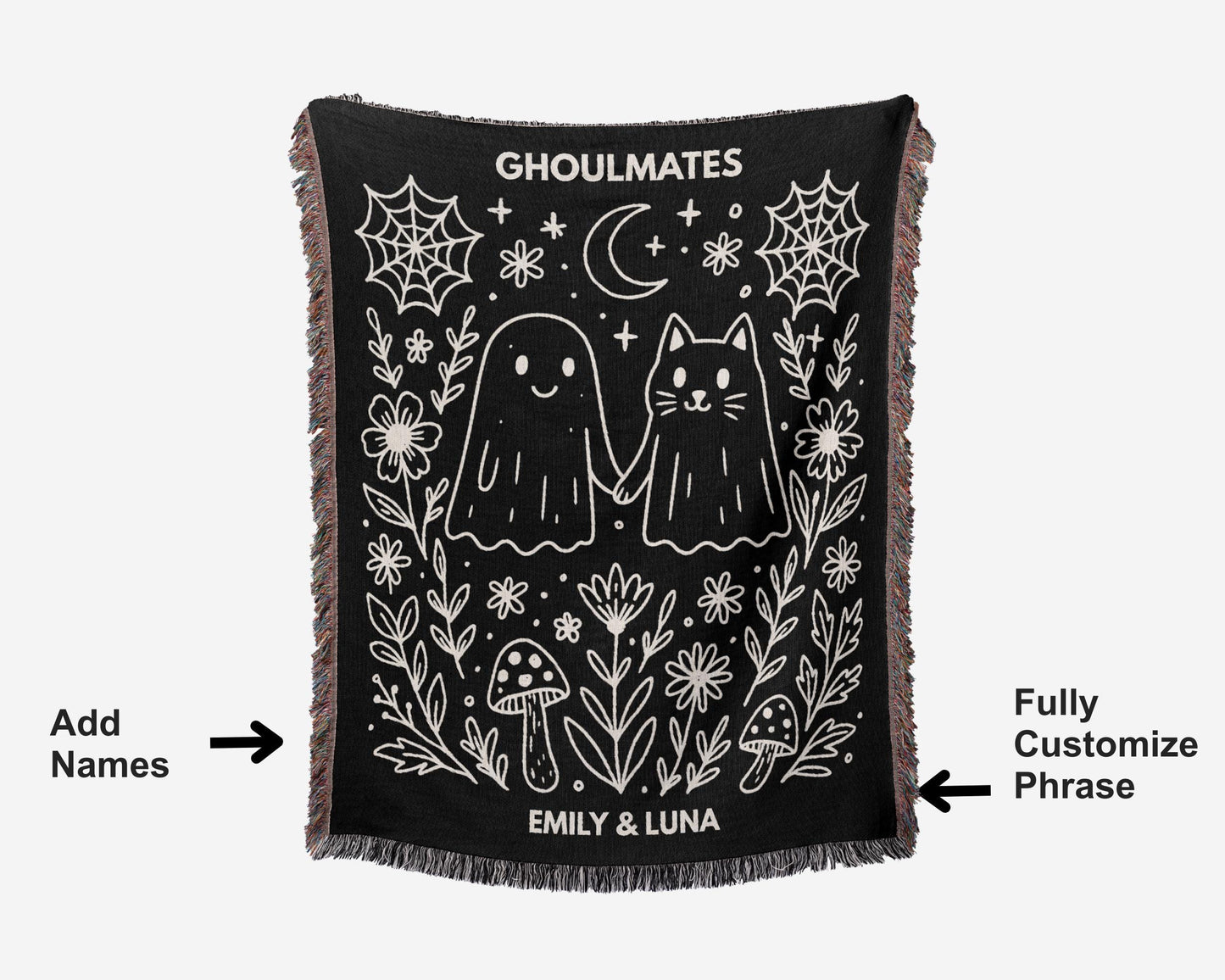 Ghoulmates Halloween Woven Blanket