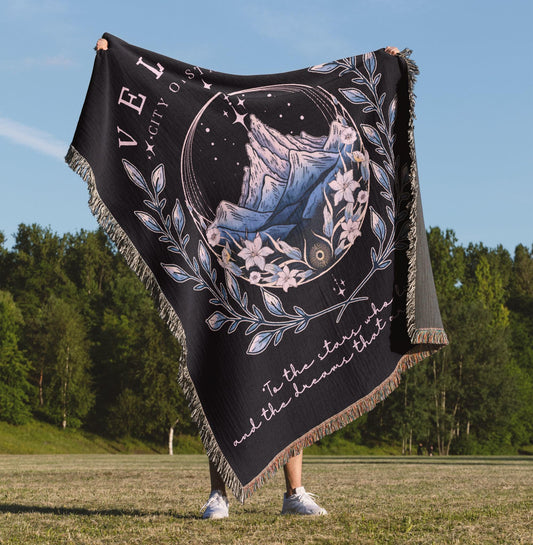 To the stars who listen Woven Blanket