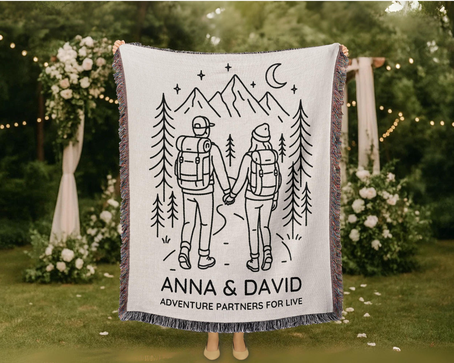 Outdoor Wedding Woven Blanket