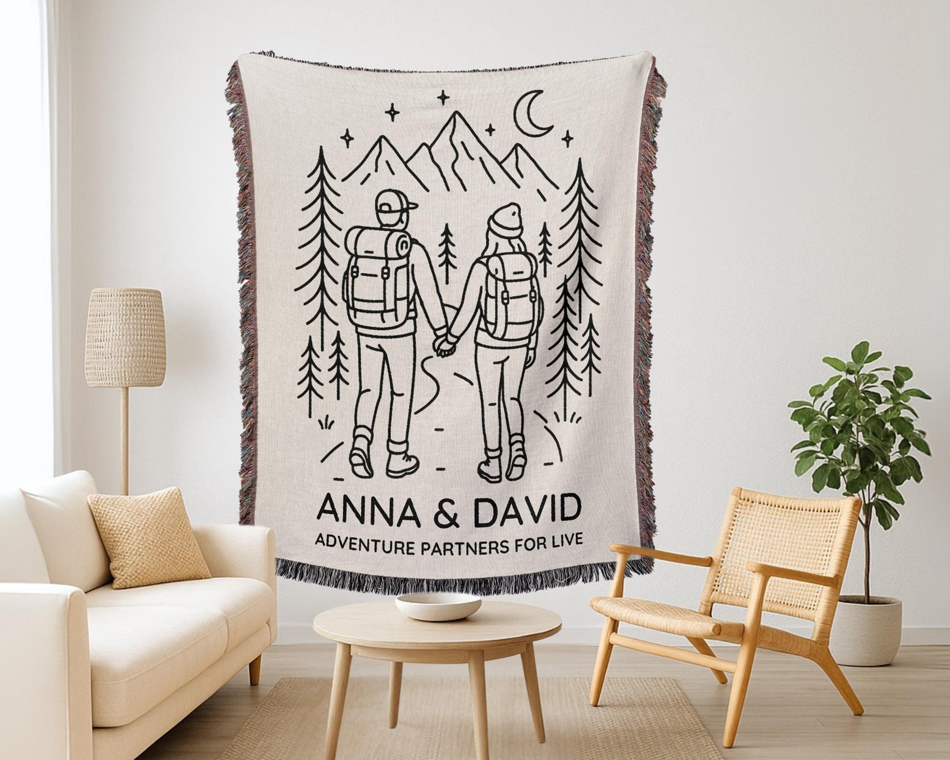 Outdoor Wedding Custom Woven Blanket - Oh Happy Blankets