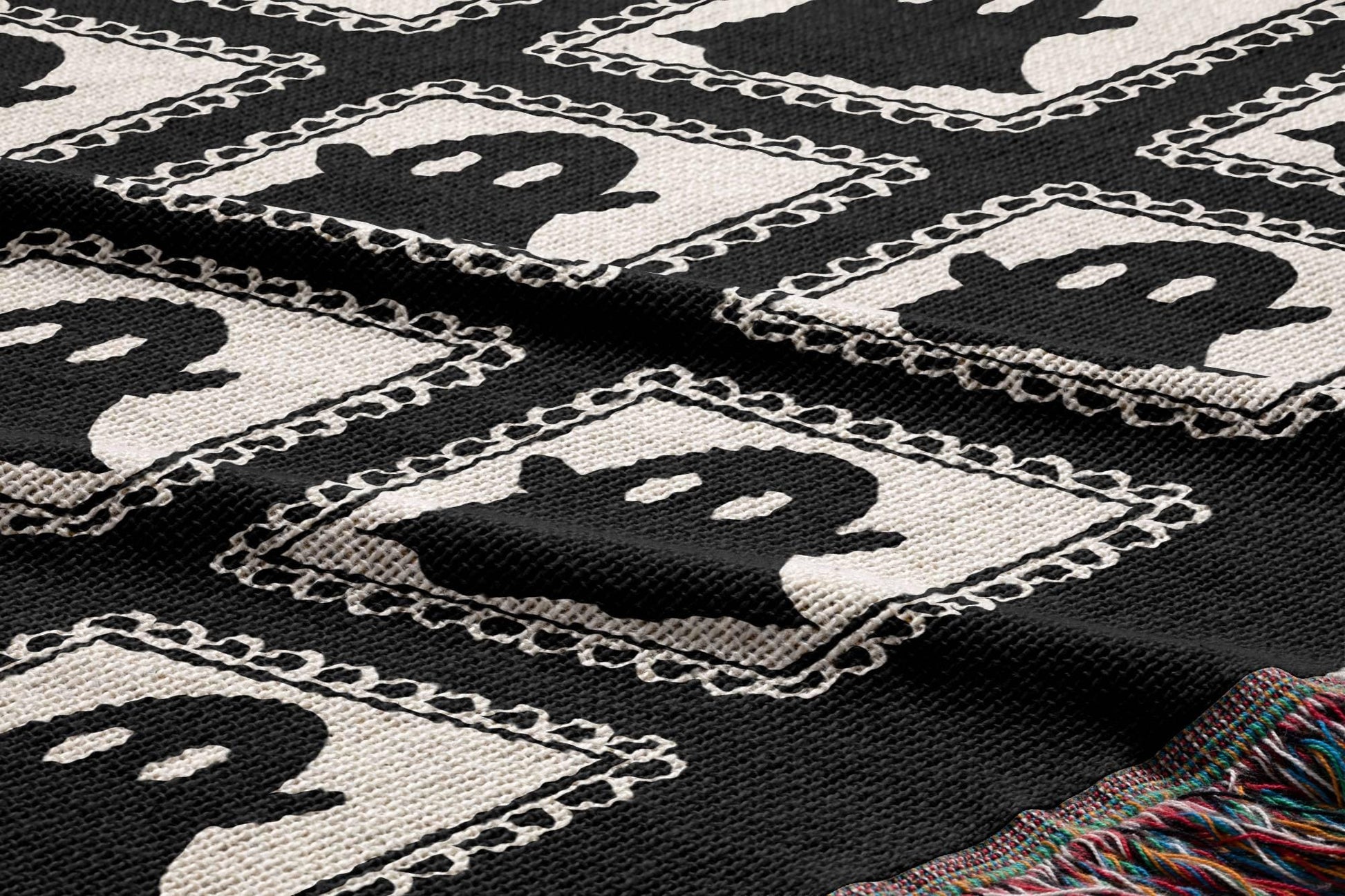 Gothic Halloween Ghost Woven Blanket - Oh Happy Blankets