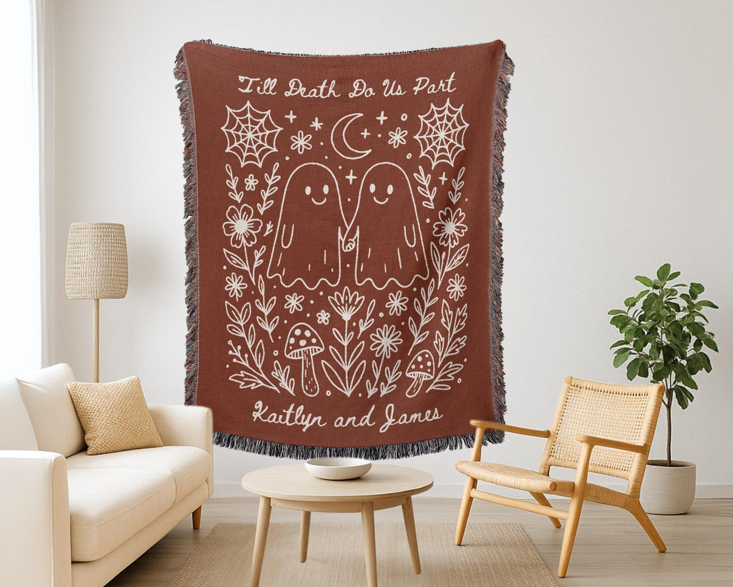 Til Death Do Us Ghost Wedding Gift - Oh Happy Blankets