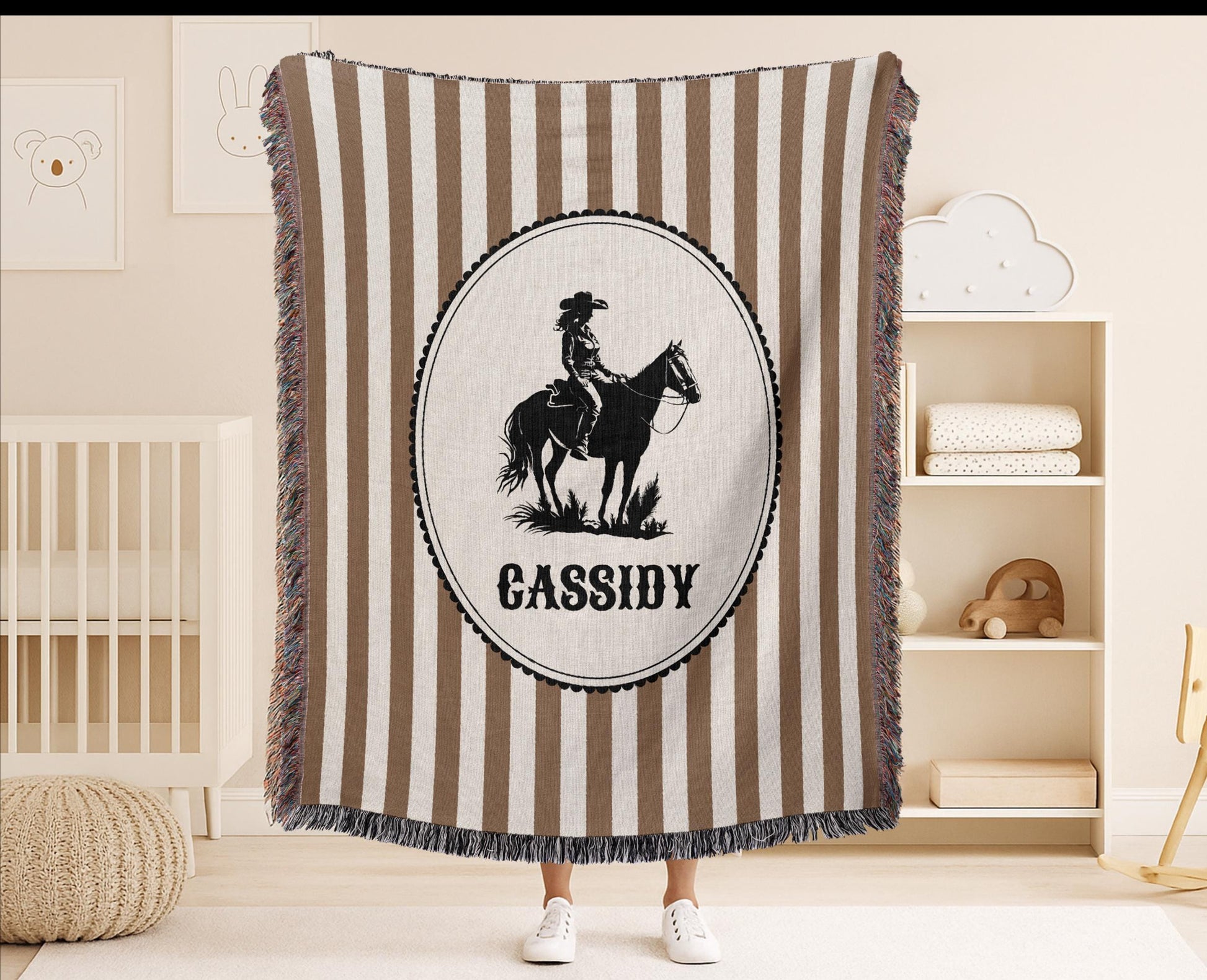 Striped Western Cowgirl Woven Blanket - Oh Happy Blankets