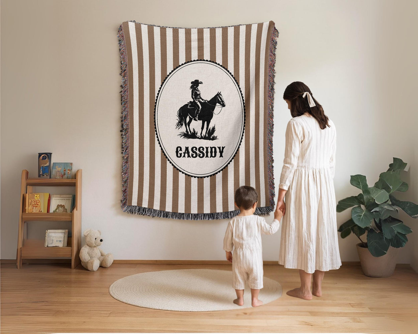 Striped Cowgirl Woven Blanket