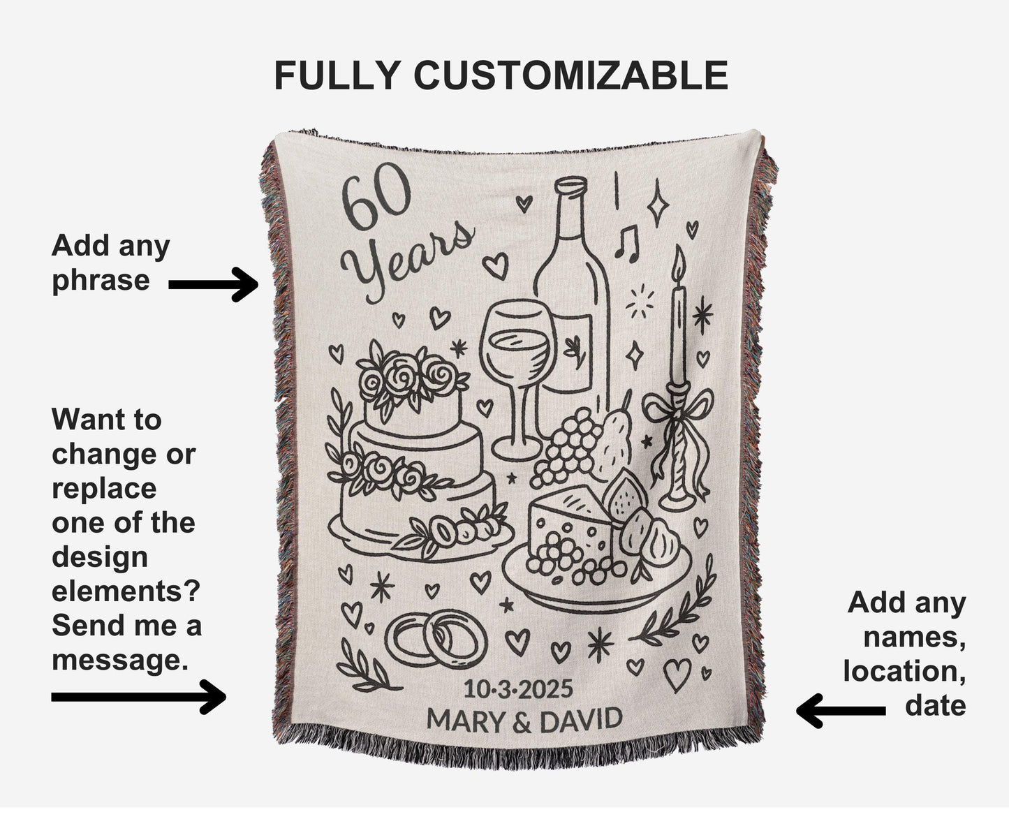 60th Anniversary Woven Blanket