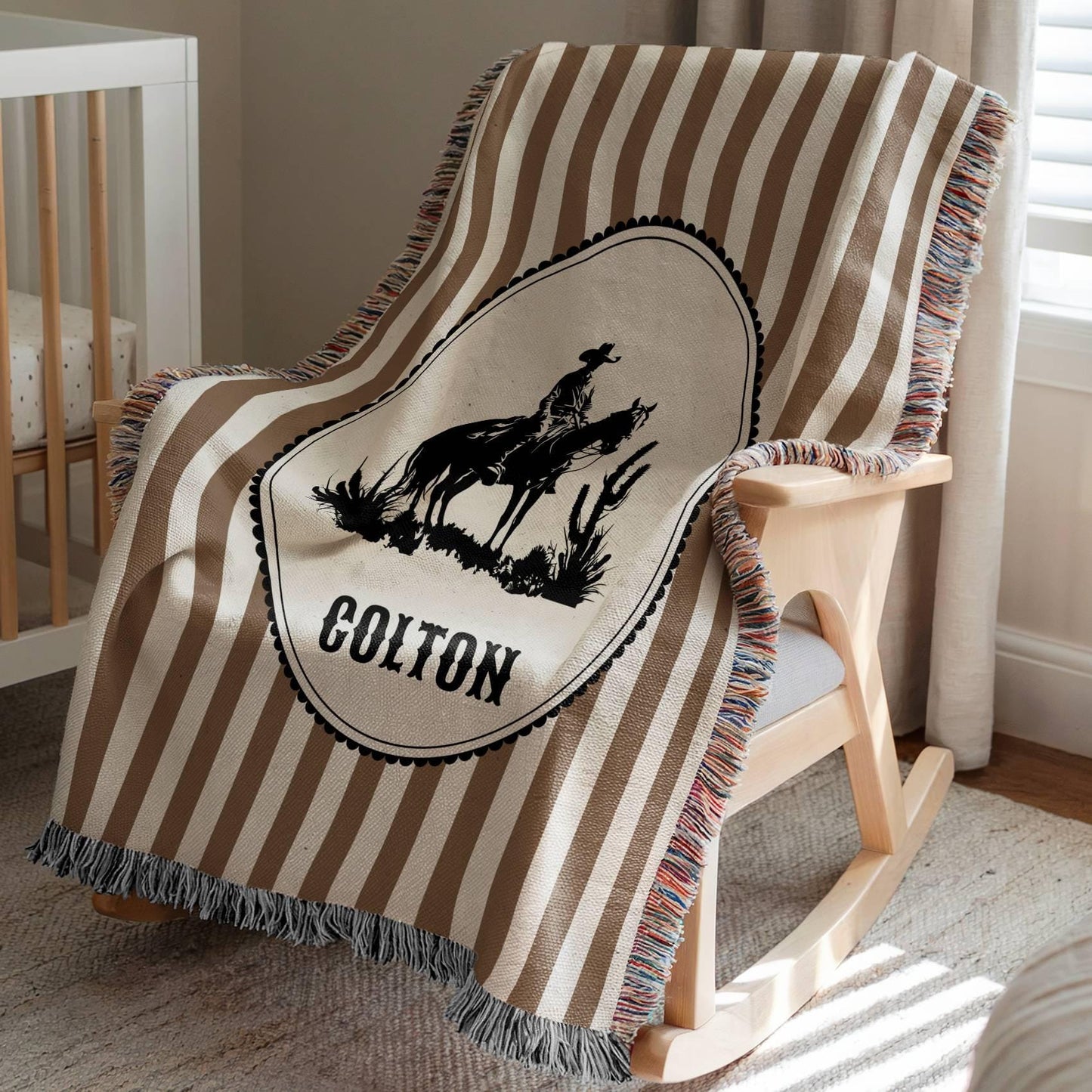 Vintage Western Baby Woven Blanket - Oh Happy Blankets