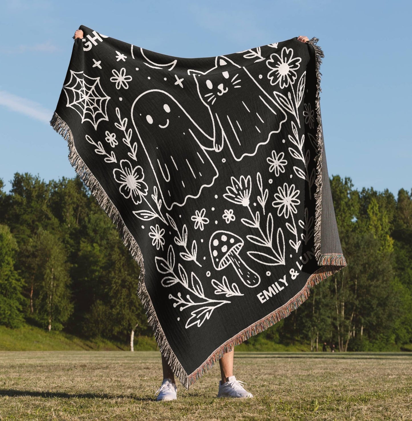 Ghoulmates Halloween Woven Blanket