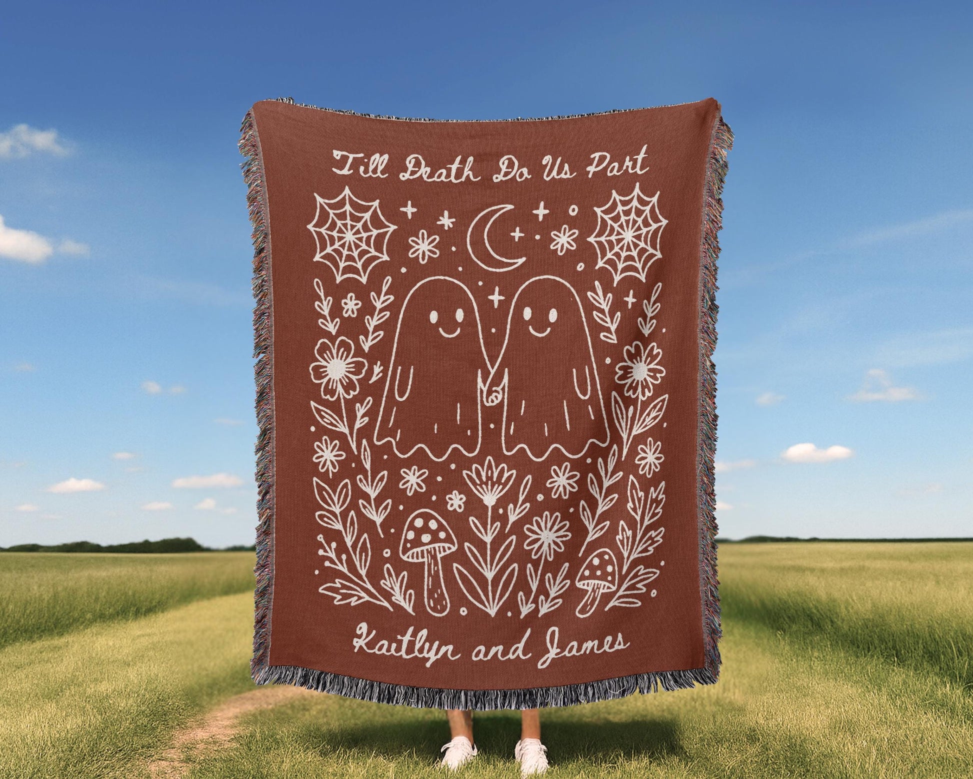 Til Death Do Us Ghost Wedding Gift - Oh Happy Blankets