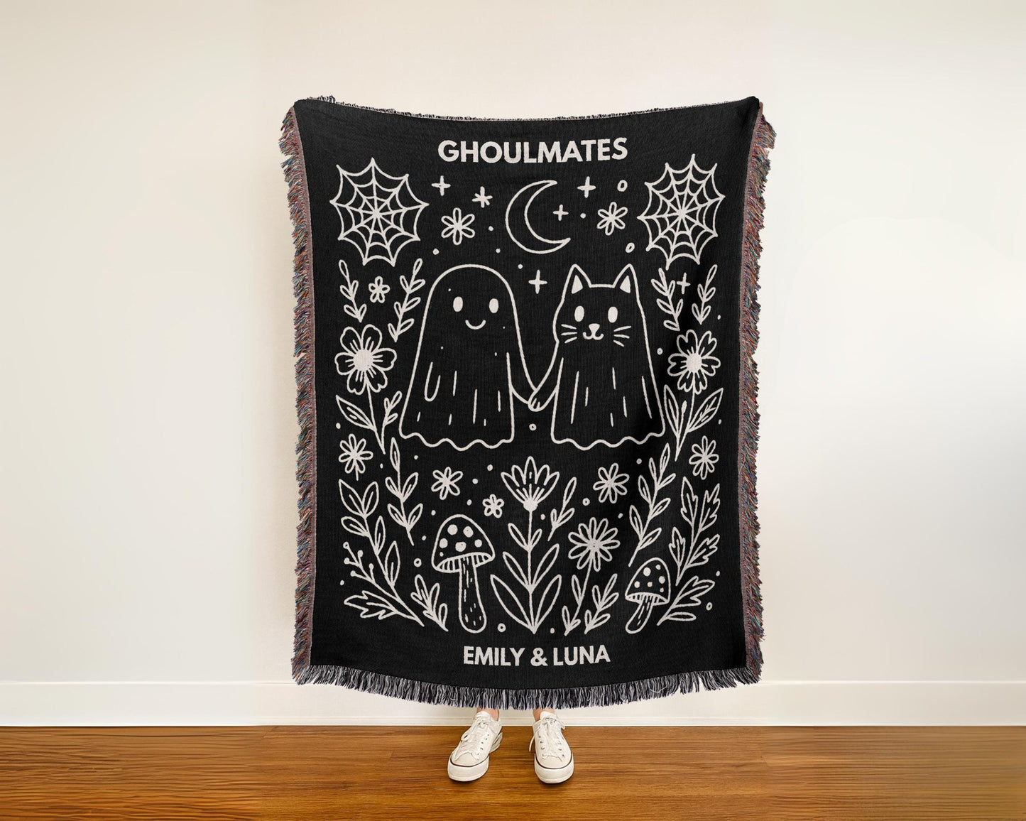 Ghoulmates Halloween Woven Blanket