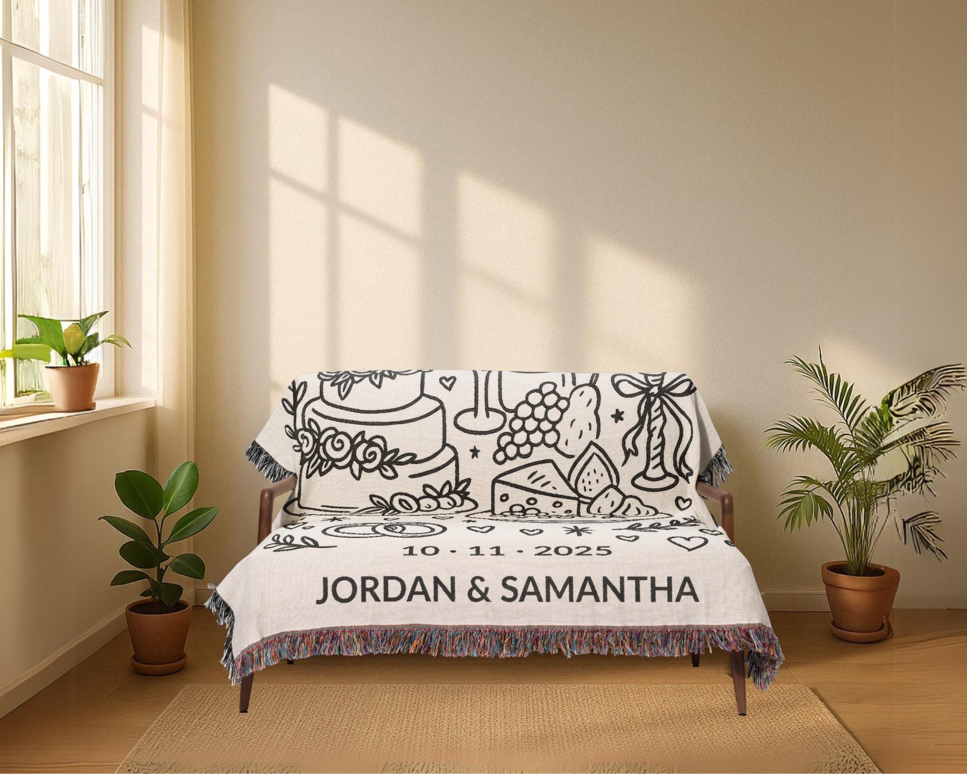 That's Amore Wedding Woven Blanket - Oh Happy Blankets