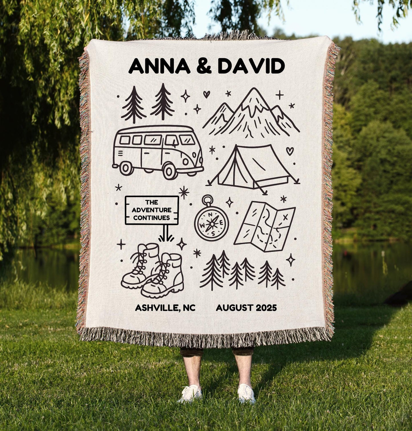 National Park Wedding Woven Blanket - Oh Happy Blankets