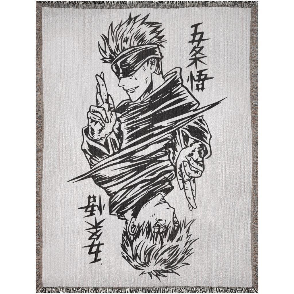 Japanse Anime JJK Manga Woven Blanket - Oh Happy Blankets