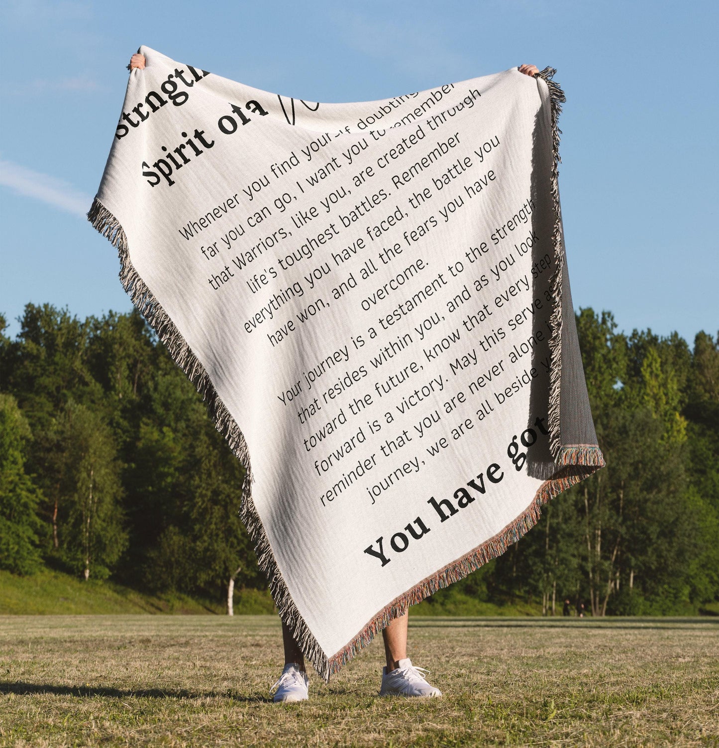 Warrior Strength Woven Blanket