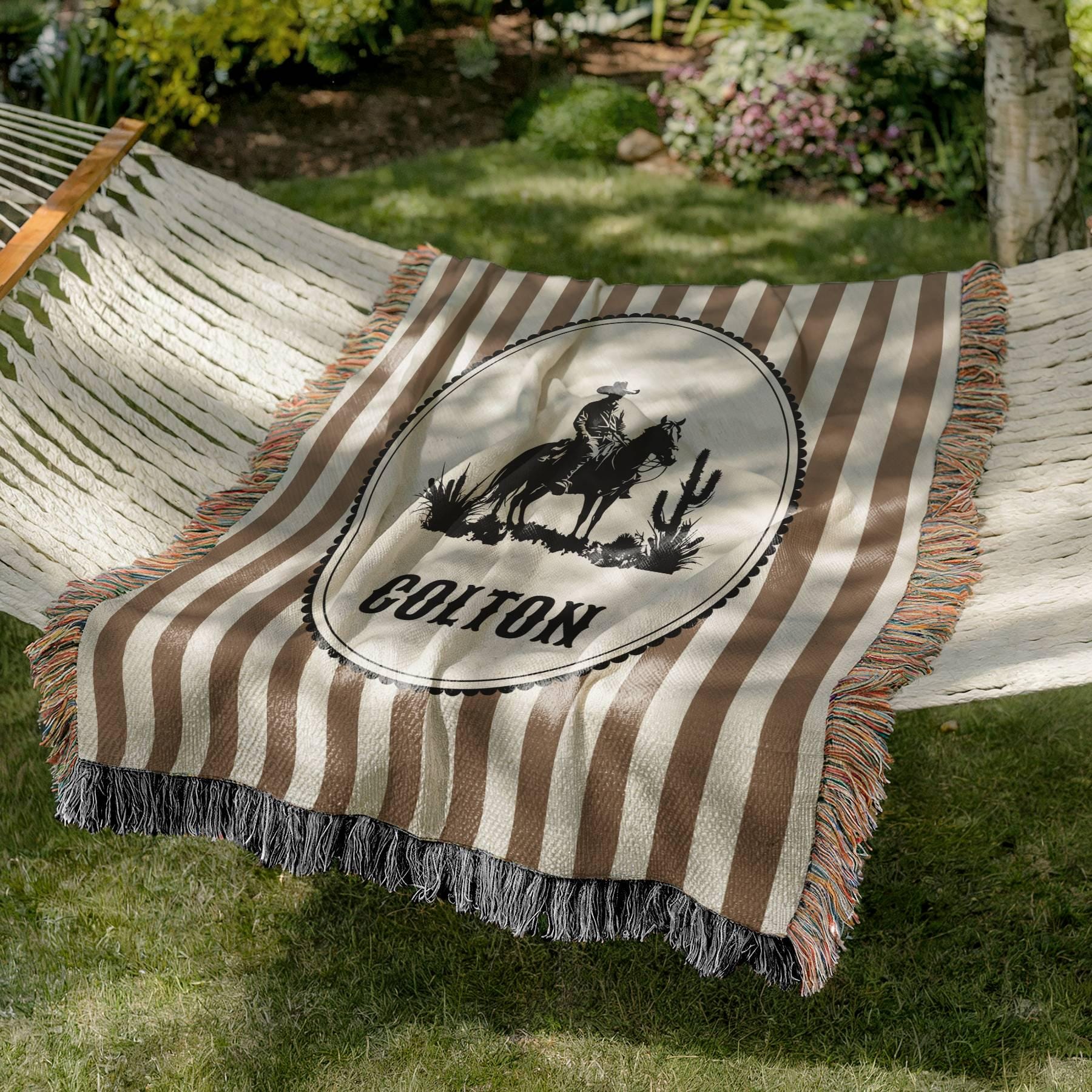 Vintage Western Baby Woven Blanket - Oh Happy Blankets