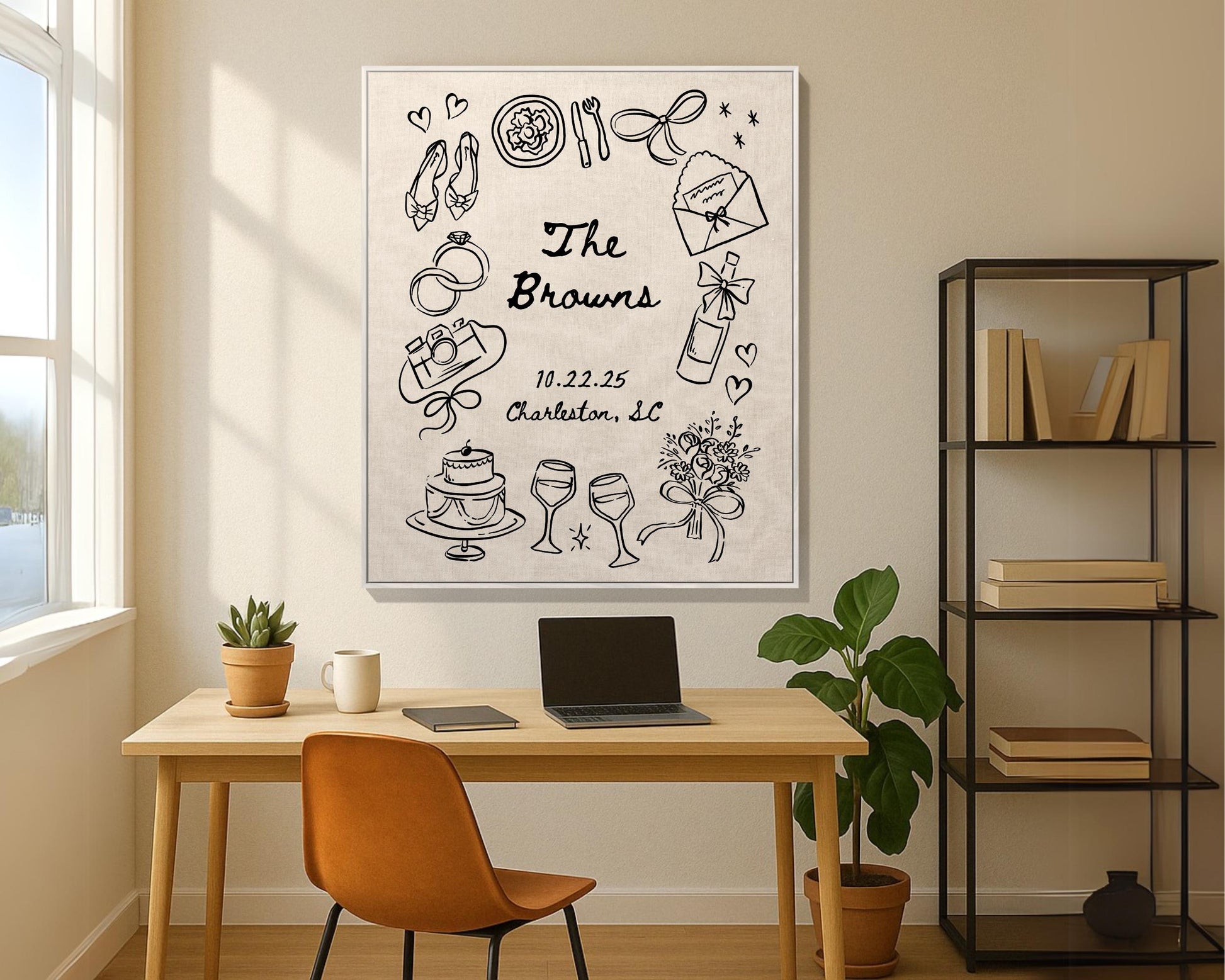 Vintage Stamp Wedding Woven Blanket - Oh Happy Blankets