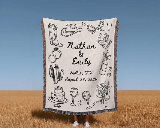 Western Wedding Woven Blanket