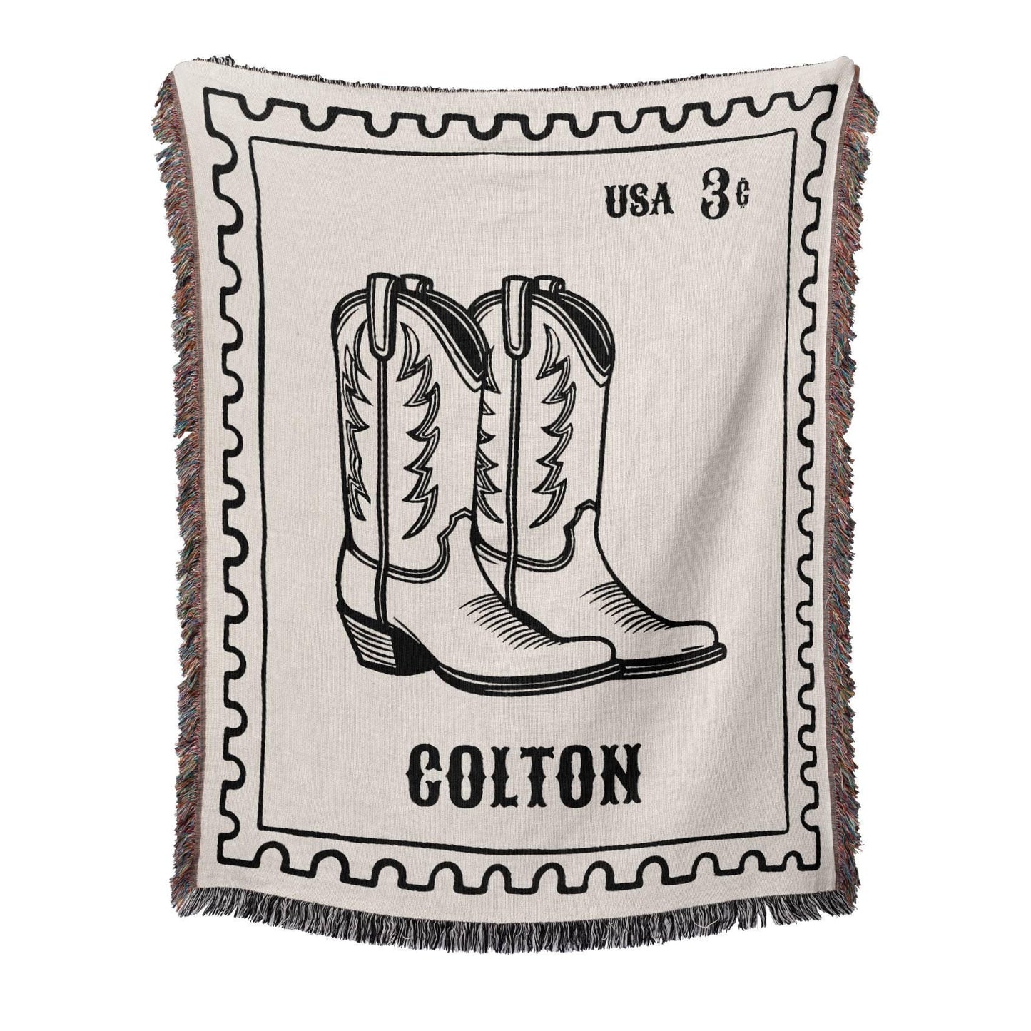 Cowboy Boots Woven Blanket