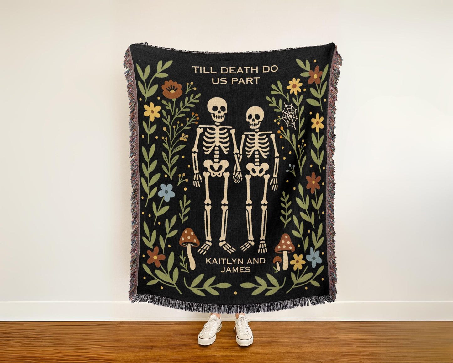 Skeleton Blanket Happy Halloween
