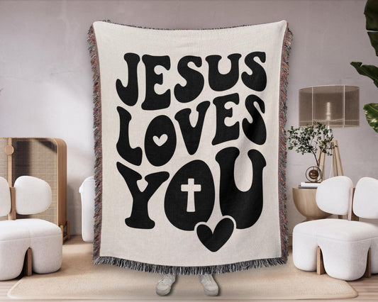 Gift: Custom Style Woven Blanket with premium cotton material, thoughtful gift for special occasions.