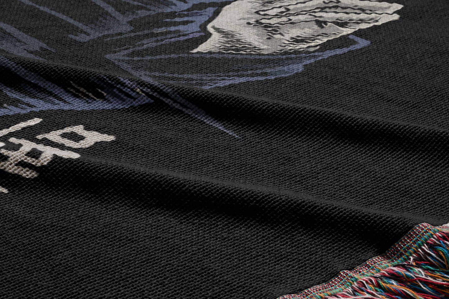 Black Anime Woven Blanket