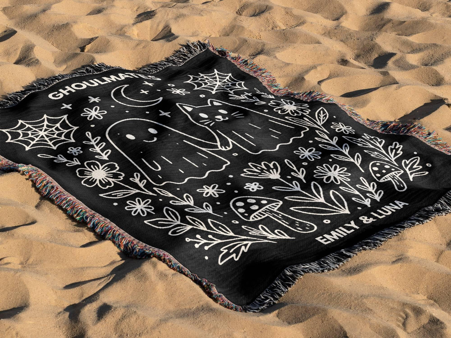 Ghoulmates Halloween Woven Blanket