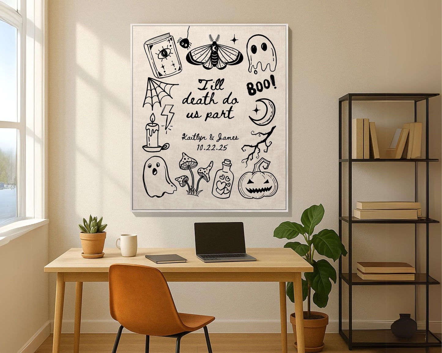 Halloween Wedding Woven Blanket