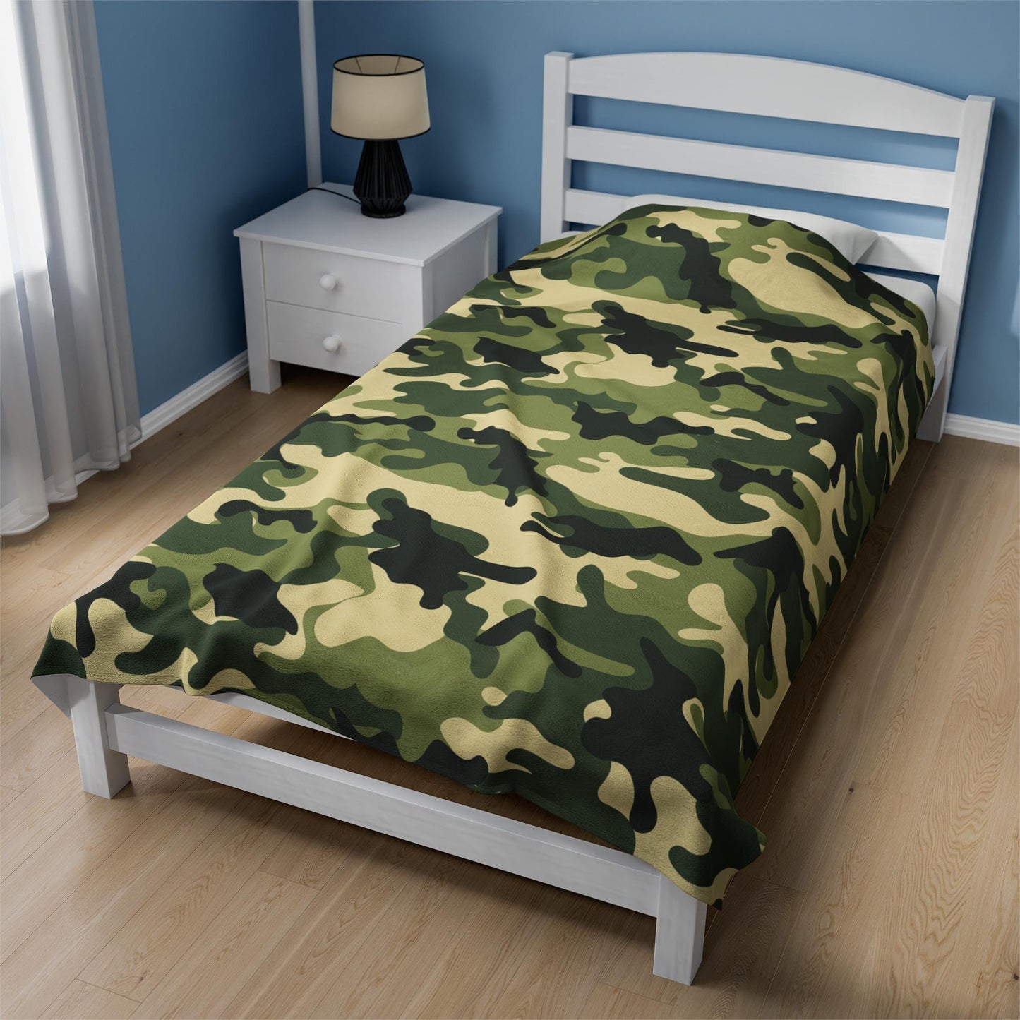 Green Camo Woven Blanket