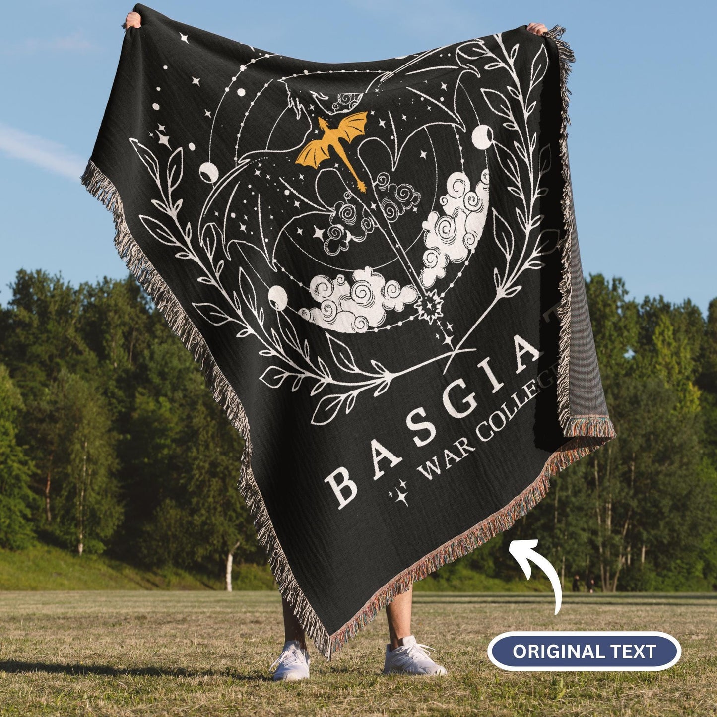 Dragon Custom Name Woven Blanket