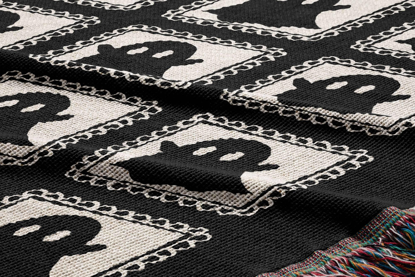 Gothic Halloween Ghost Woven Blanket