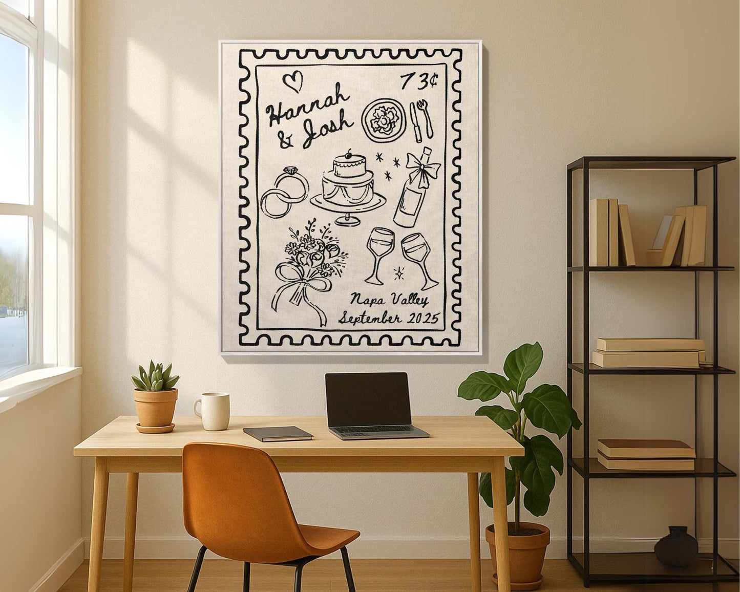 Custom Location Wedding Blanket