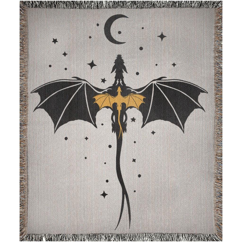 Bookish Dragon Woven Blanket