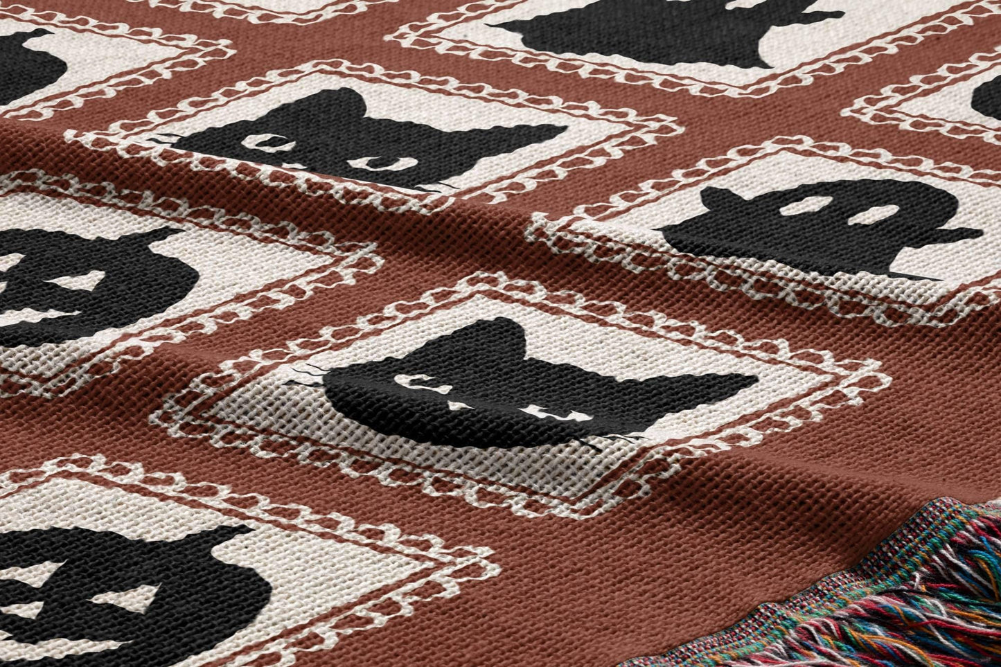 Red Halloween Woven Blanket