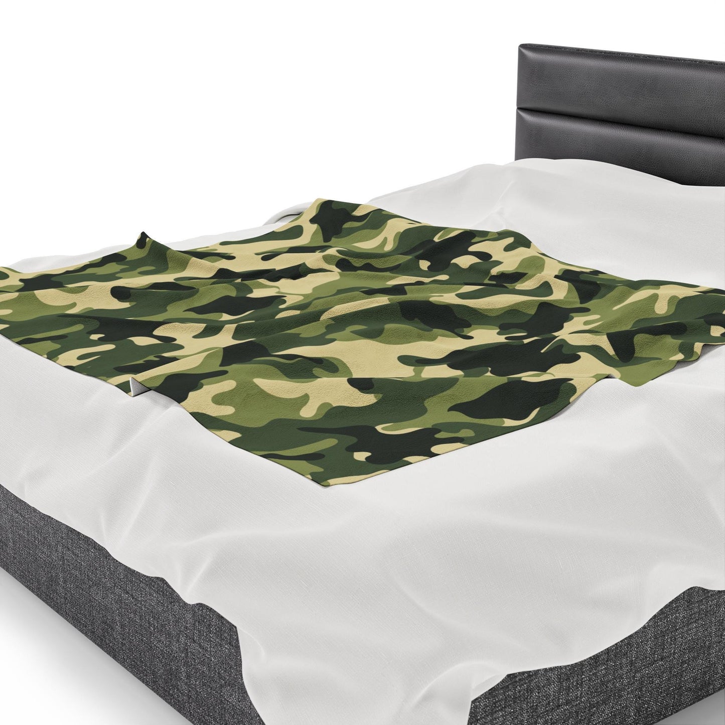 Green Camo Woven Blanket