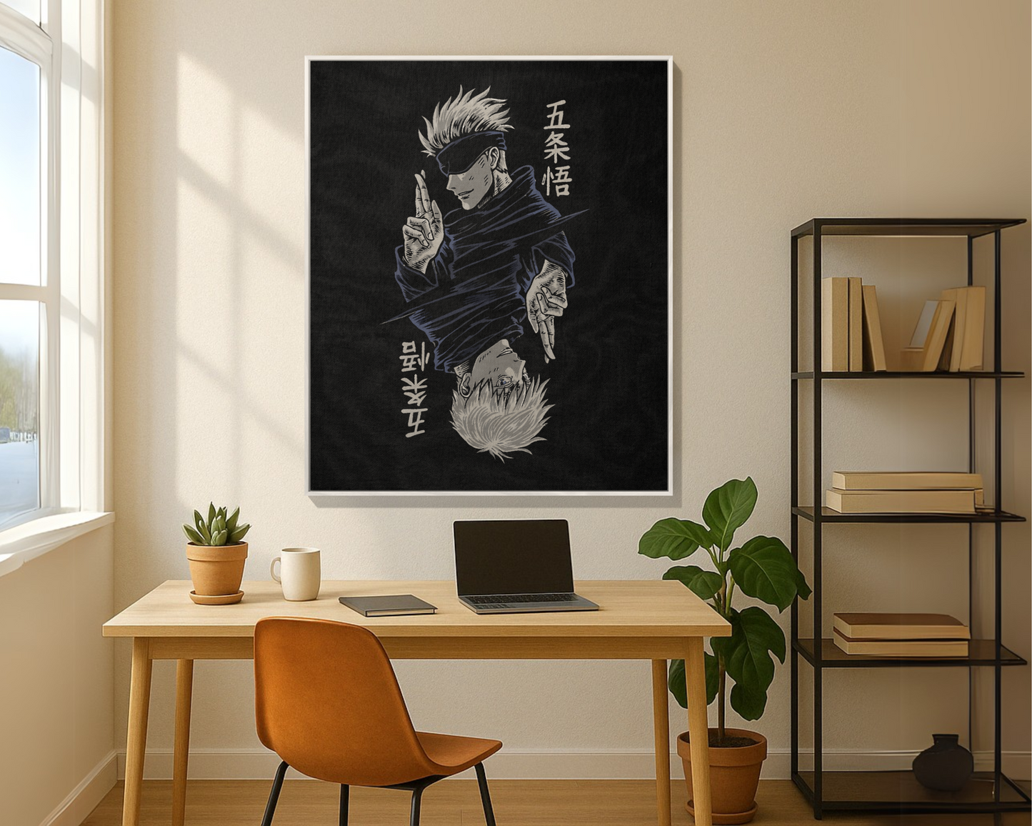 Black Anime Woven Throw Blanket
