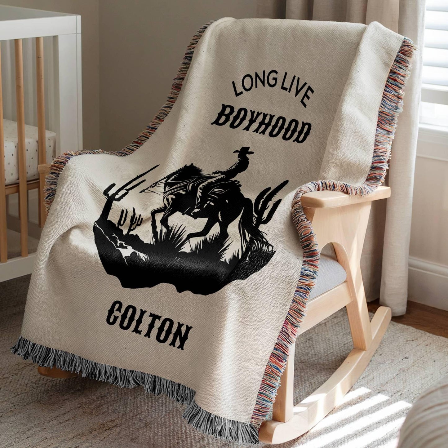 Western Nursery Woven Blanket