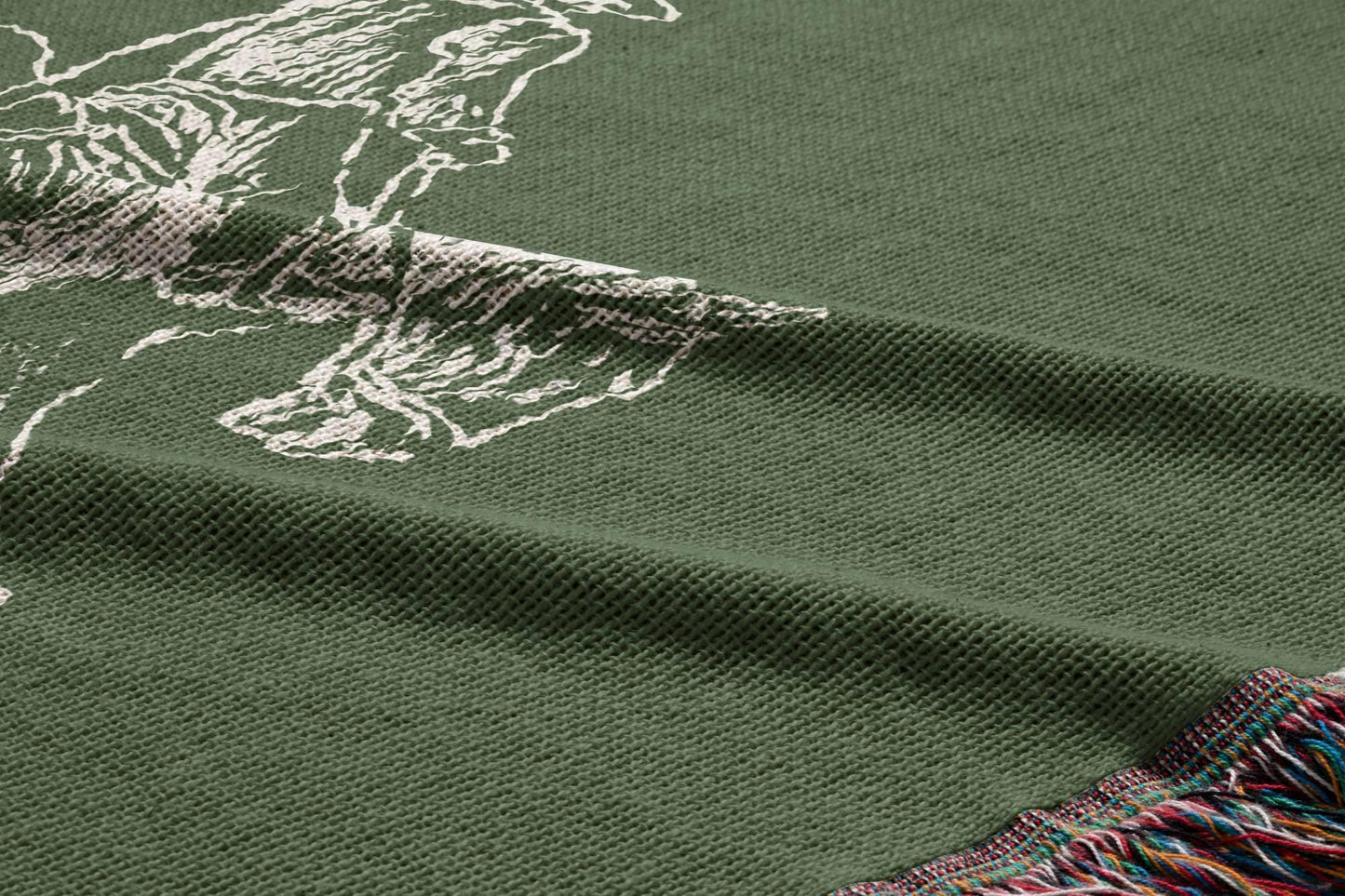 Green Western Nursery Woven Blanket