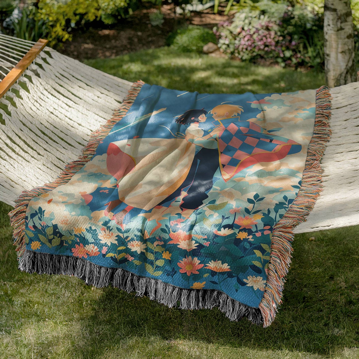 Howl and Sophie Japanese Anime Woven Blankets
