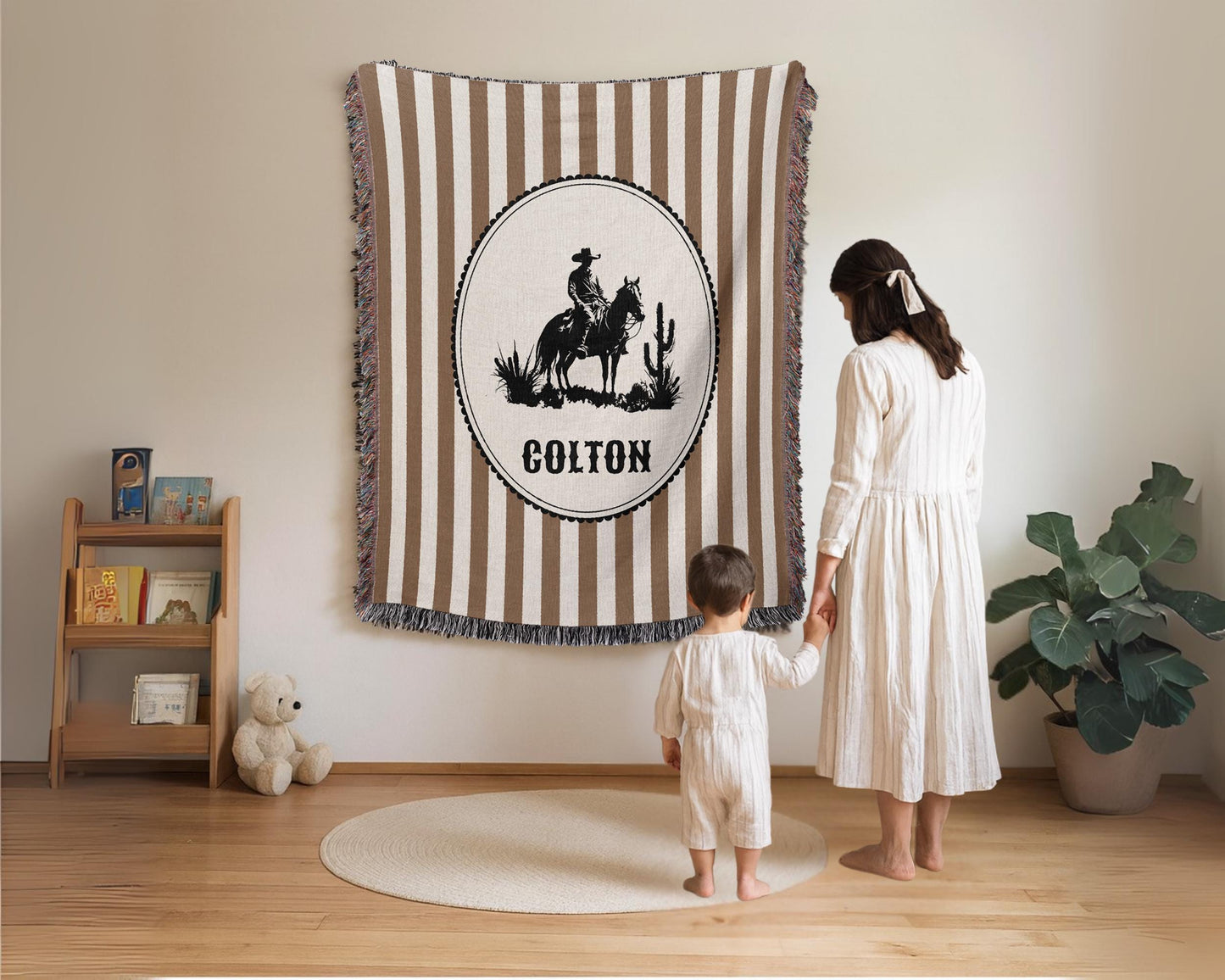 Vintage Western Baby Woven Blanket - Oh Happy Blankets