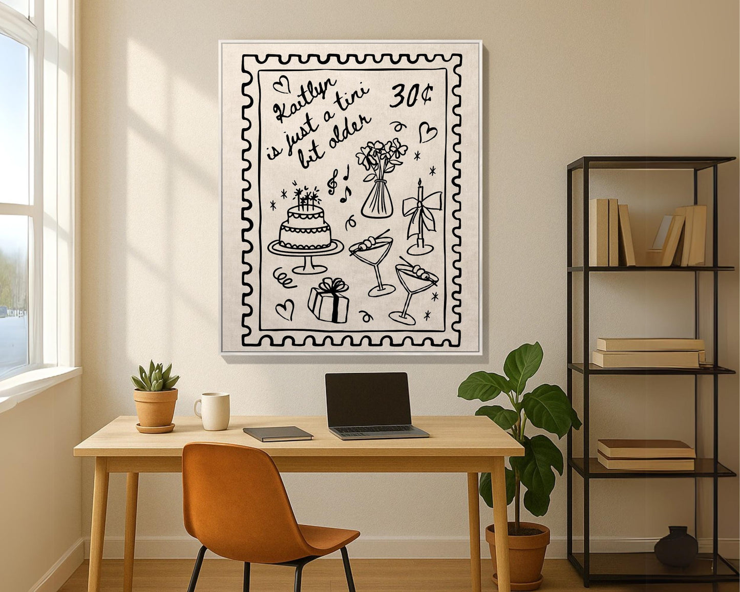Personalized Martini Birthday Woven Blanket