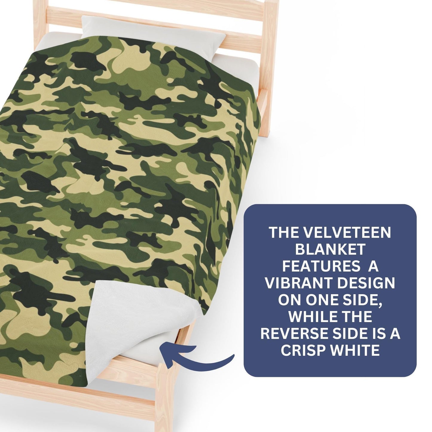 Green Camo Woven Blanket