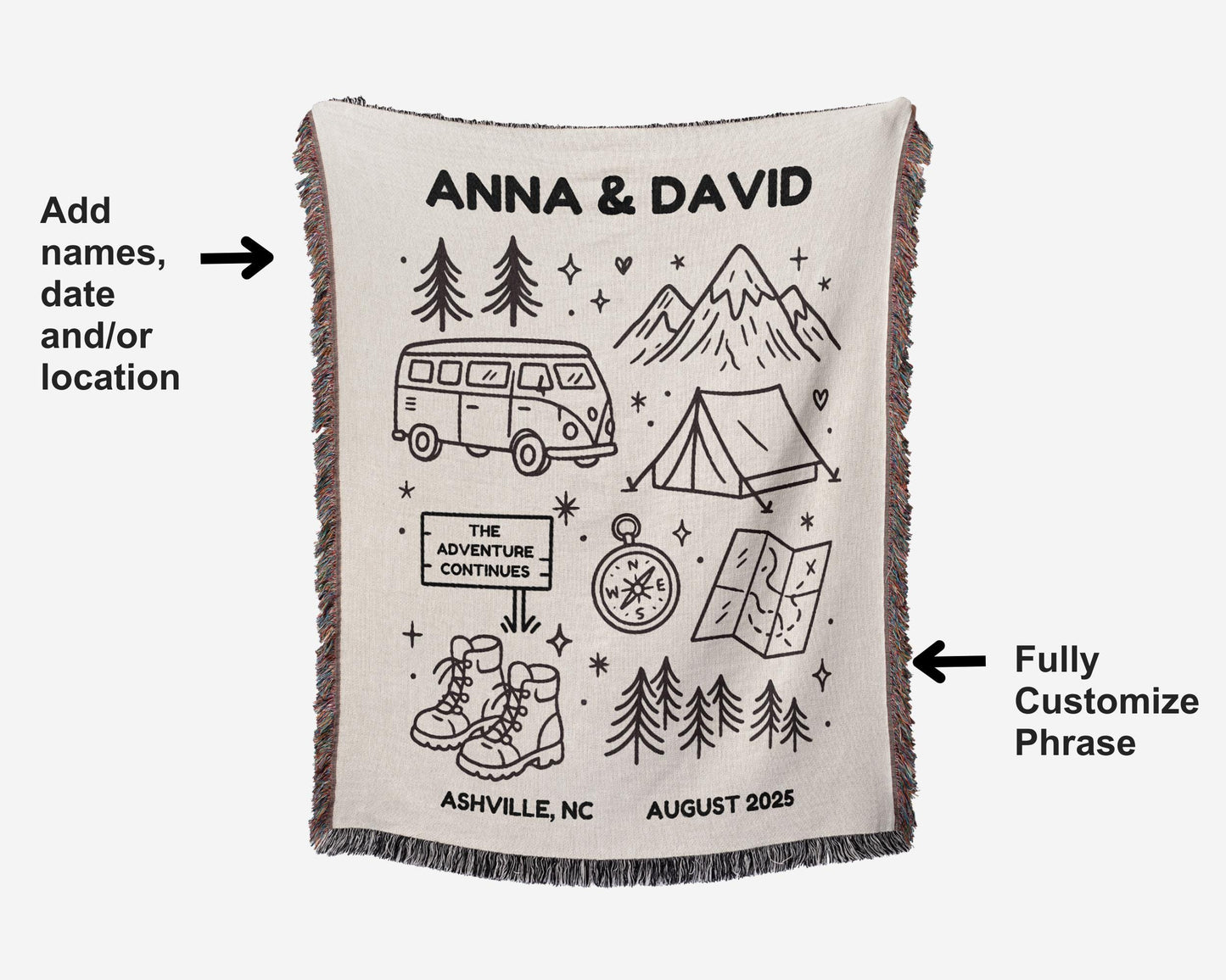 Elopement Camping Blanket