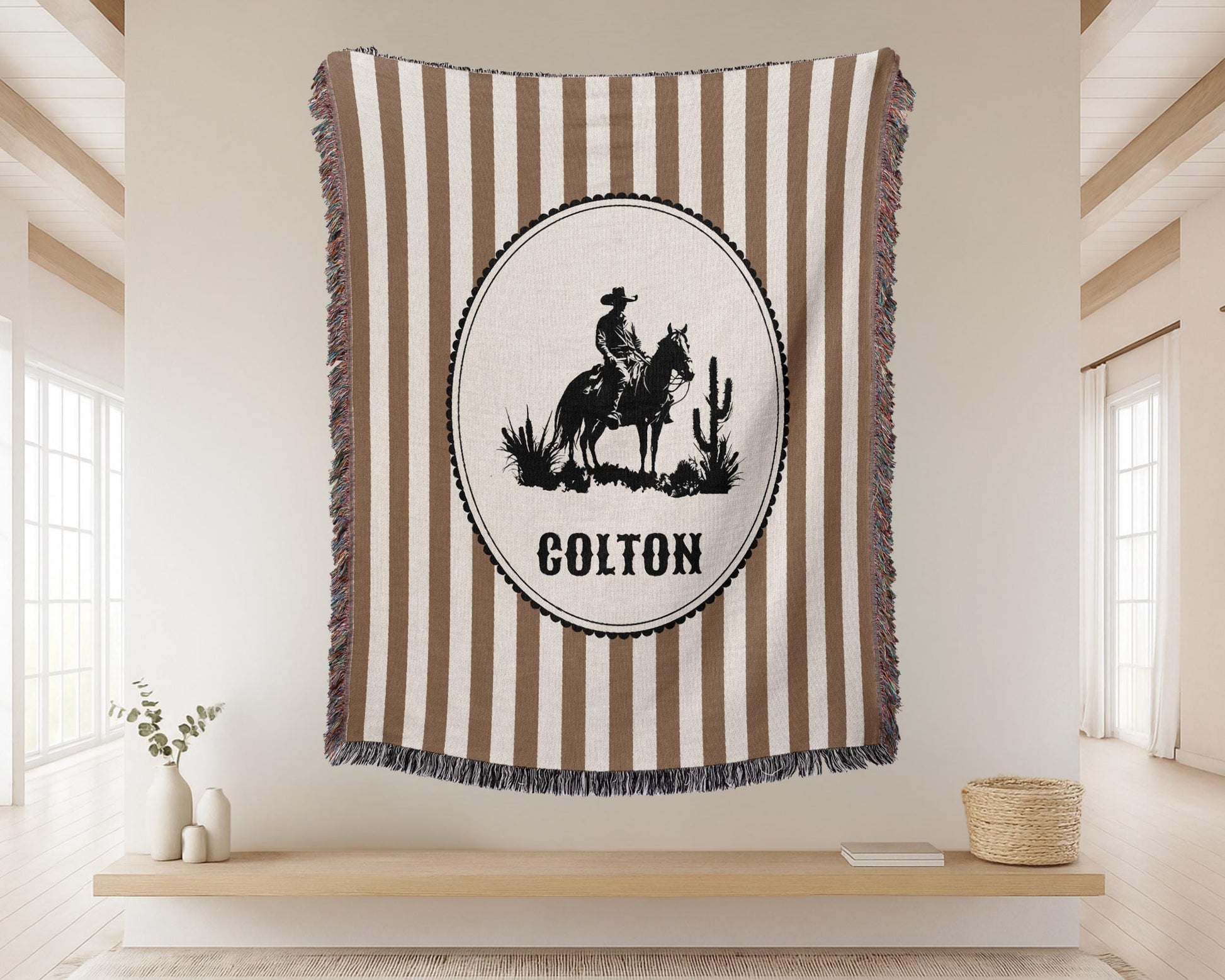 Vintage Western Baby Woven Blanket - Oh Happy Blankets