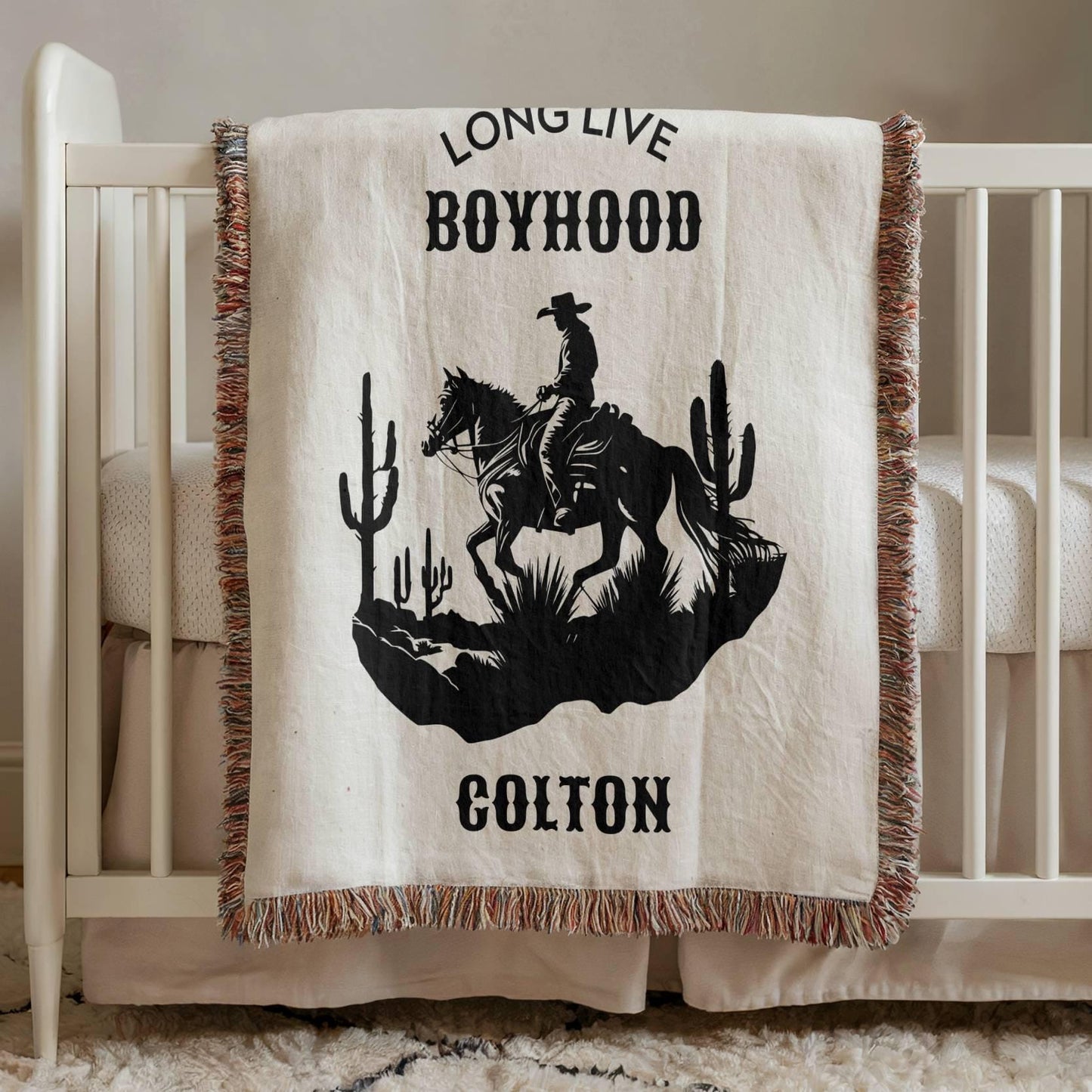 Western Nursery Woven Blanket