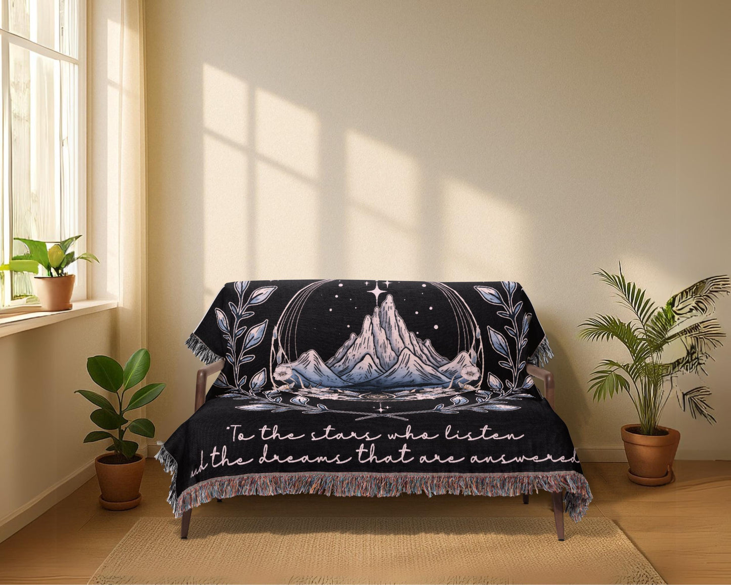 To the stars who listen Woven Blanket